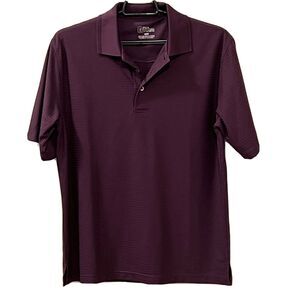 PGA TOUR Mens Golf Shirt Short Sleeve Polo Purple Size Medium
